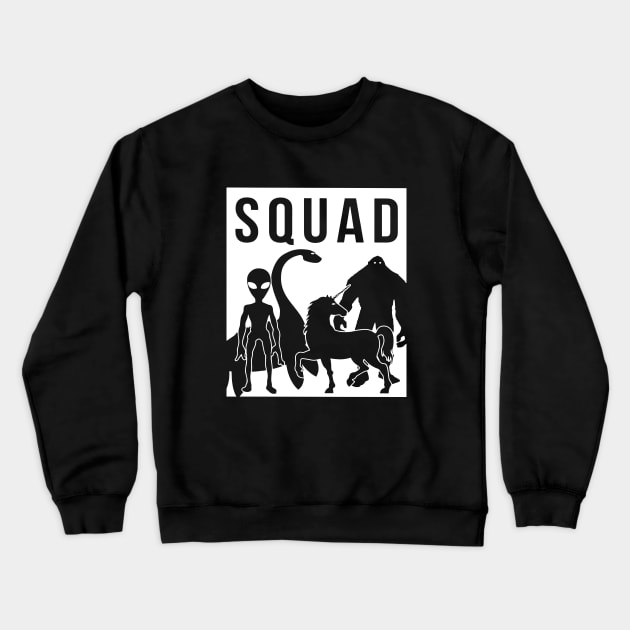 Squad Animals Unicorn Dinosaur Scare Black White Shirt Raglan Sleeve Squad Crewneck Sweatshirt by huepham613